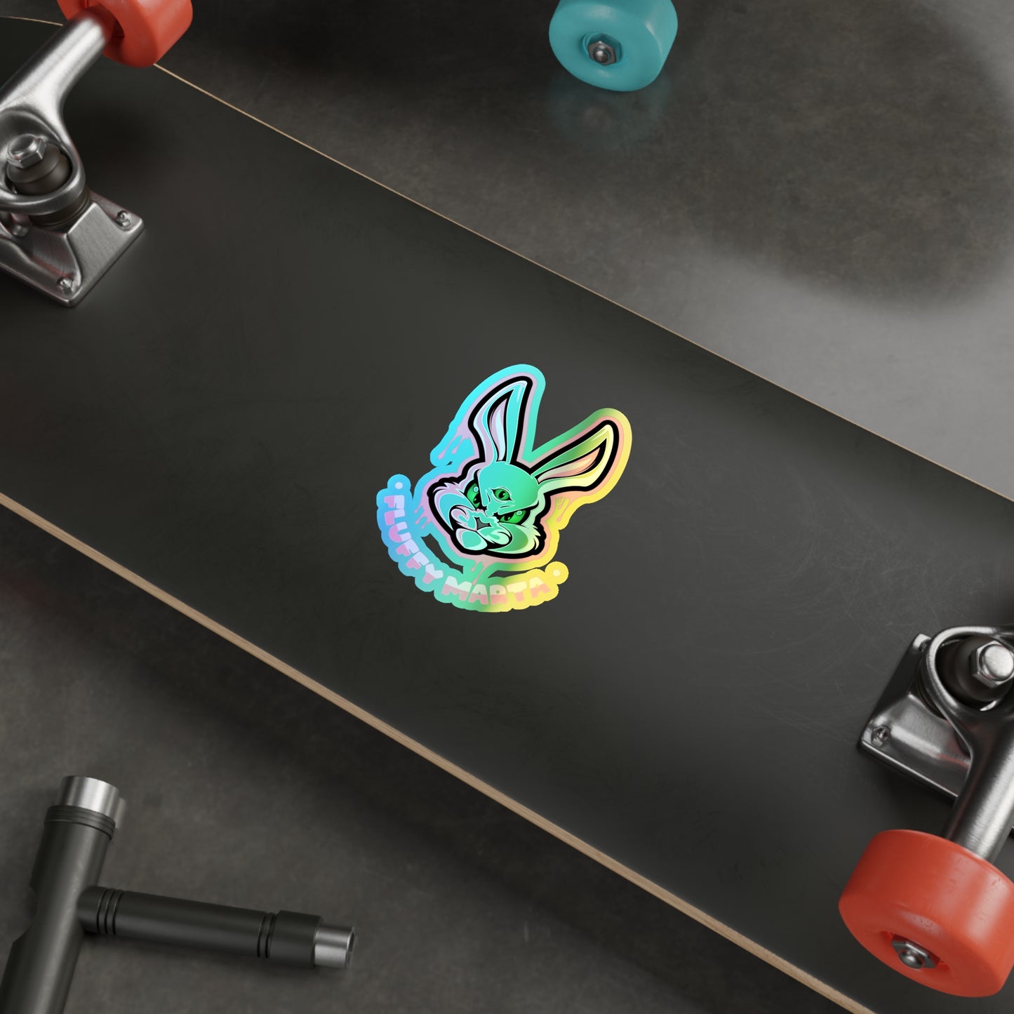 "Fluffy Marta" Holographic Stickers