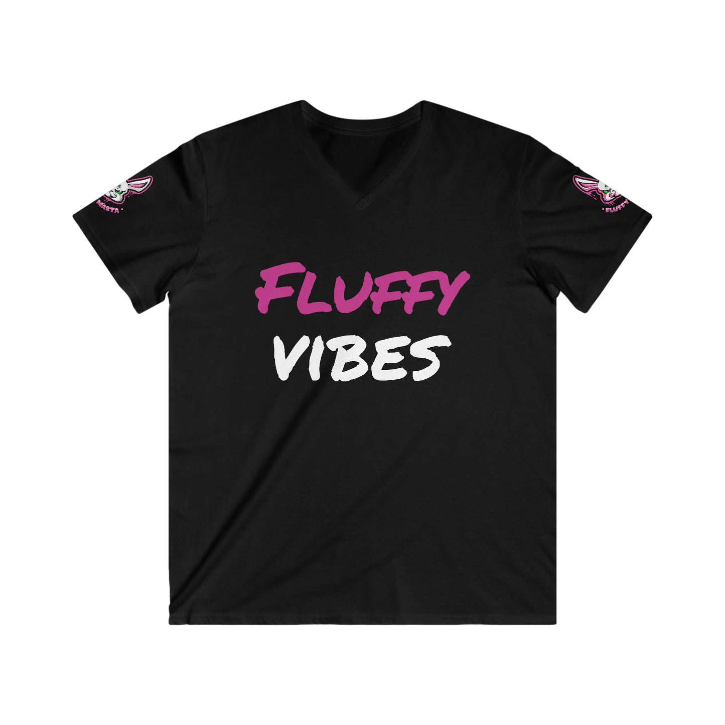 "Fluffy vibes" Men's Fitted V-Neck T-Shirt