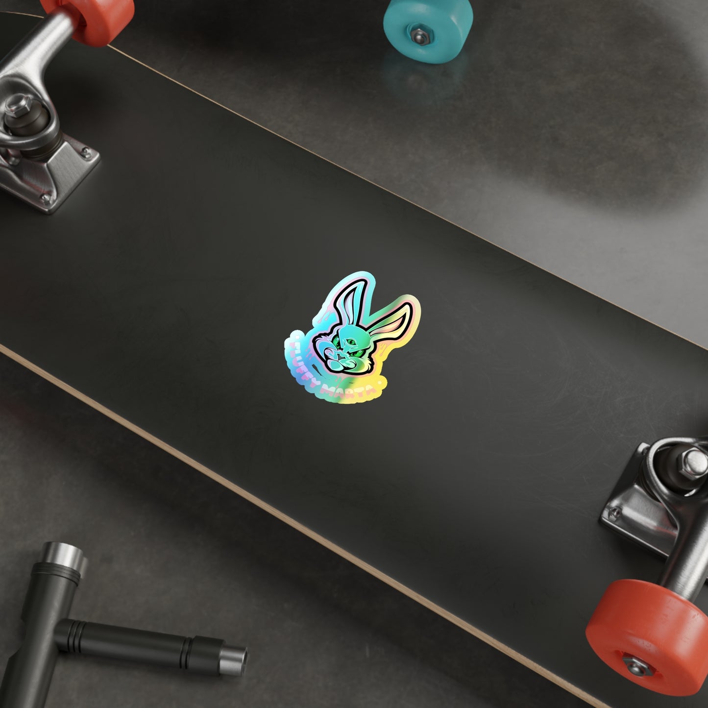 "Fluffy Marta" Holographic Stickers
