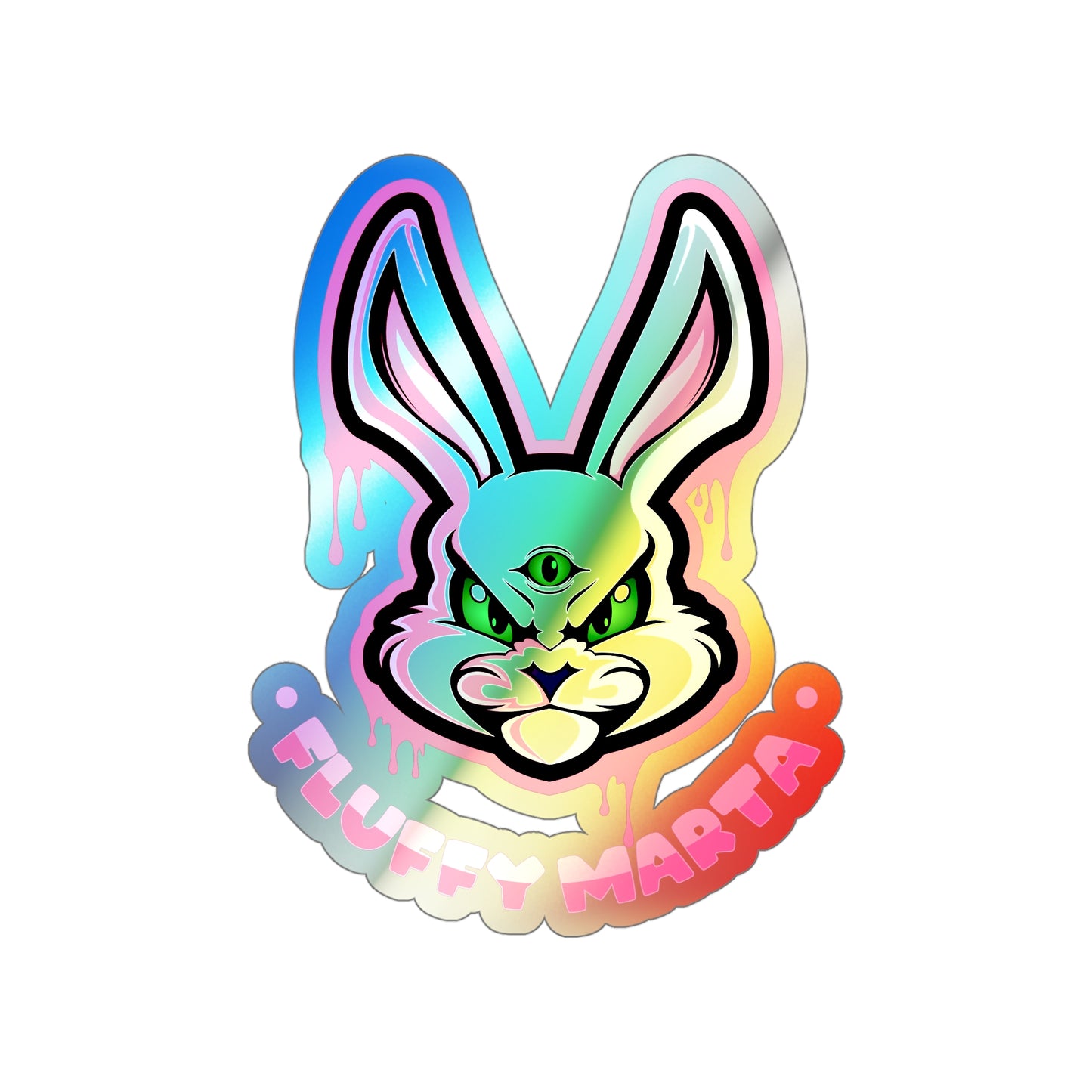 "Fluffy Marta" Holographic Stickers