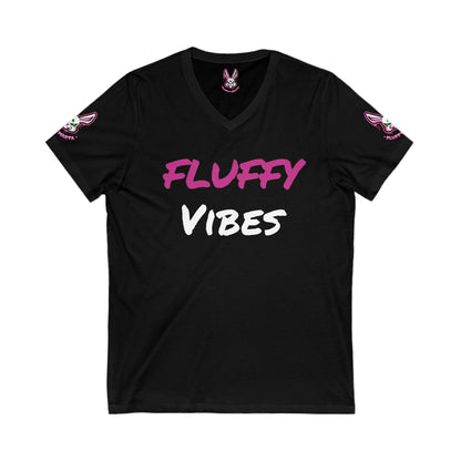 "Fluffy Vibes" Unisex V-Neck T-Shirt