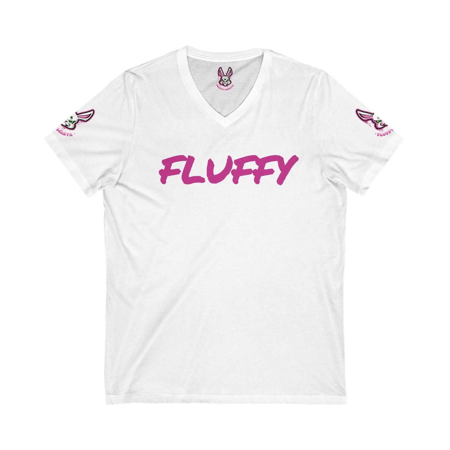 "Fluffy Vibes" Unisex V-Neck T-Shirt