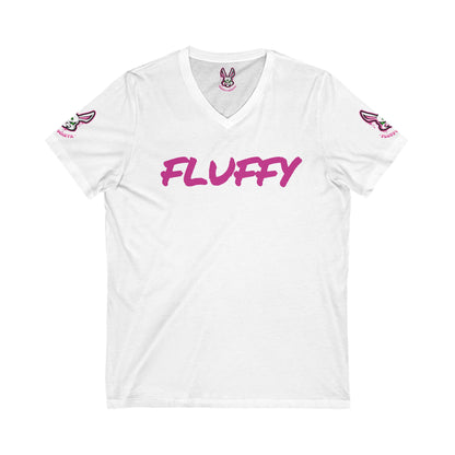 "Fluffy Vibes" Unisex V-Neck T-Shirt