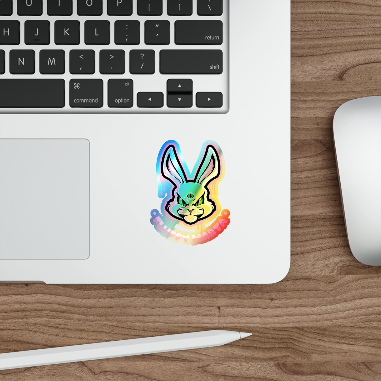 "Fluffy Marta" Holographic Stickers