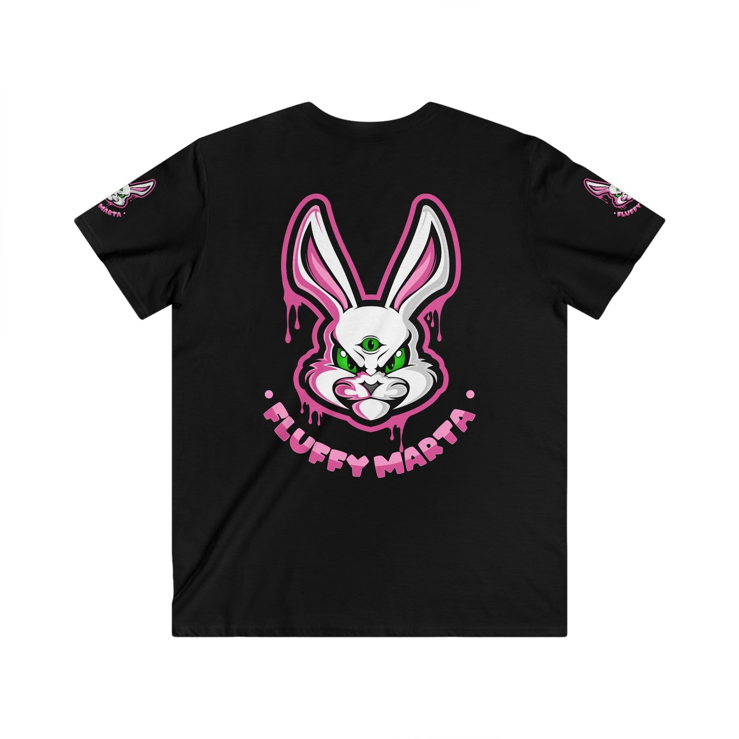 "Fluffy vibes" Men's Fitted V-Neck T-Shirt