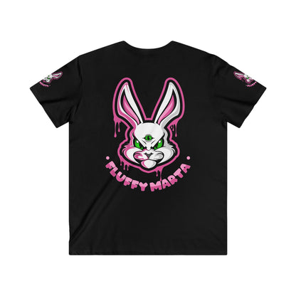 "Fluffy vibes" Men's Fitted V-Neck T-Shirt