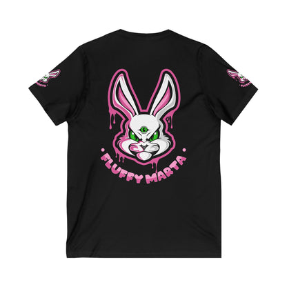 "Fluffy Vibes" Unisex V-Neck T-Shirt